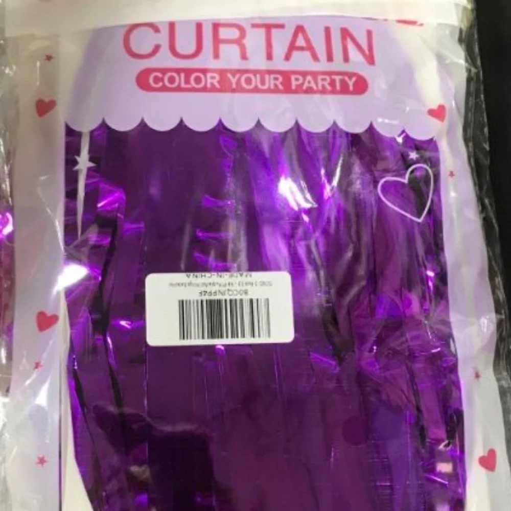 *NWT* 2pk of Tinsel Foil Fringe‎ Curtains Party Photo Backdrop & decor